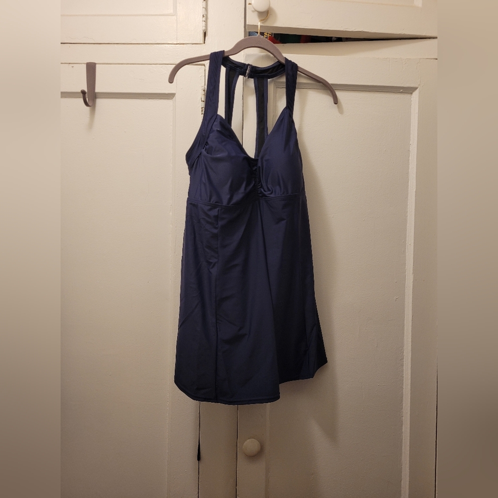 NWT, Navy, swim dress, Size 14
